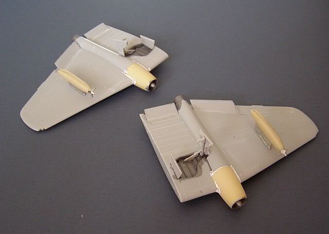 Wing pylons attached